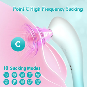 2025 New Sucking Gradient Color Double headed Vibrator Female Masturbation Clitoral Orgasm Massager Adult Sex toys Vibrator
