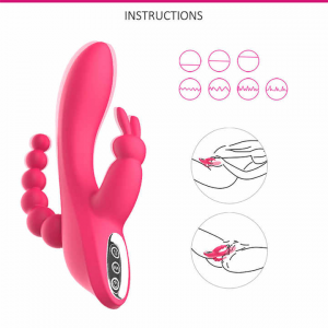 Three-Point Stimulation Rabbit  Vibrator