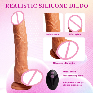 Remote Control Telescopic Vibrating G Spot Anal Dildo