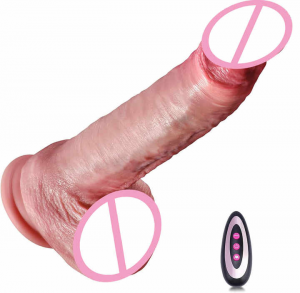 Remote Control Heating Thrusting Dildo