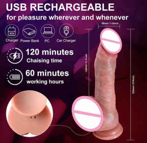 Remote Control Heating Thrusting Dildo