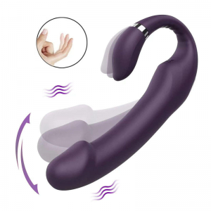 Dual Motors G Spot and Clit Stimulation Double Ended Head Dildo