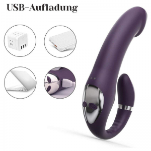Dual Motors G Spot and Clit Stimulation Double Ended Head Dildo