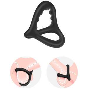 Three Ring Male Restraint Ring Scrotal Ring