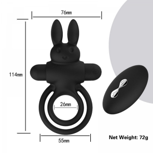 Silicone Goat Eye Cock Rings With Remote