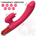 2 in 1 Sex Toys Tongue Licking Dildo Massager