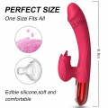 2 in 1 Sex Toys Tongue Licking Dildo Massager