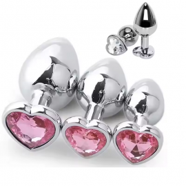 Heart Shaped Butt Plug Sex Toys Metal Anal Plugs