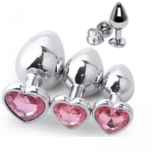 Heart Shaped Butt Plug Sex Toys Metal Anal Plugs