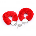 Red  Feather Erotic Eye Mask with Fuzzy Handcuffs