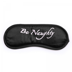 Black Feather Erotic Eye Mask with Fuzzy Handcuffs